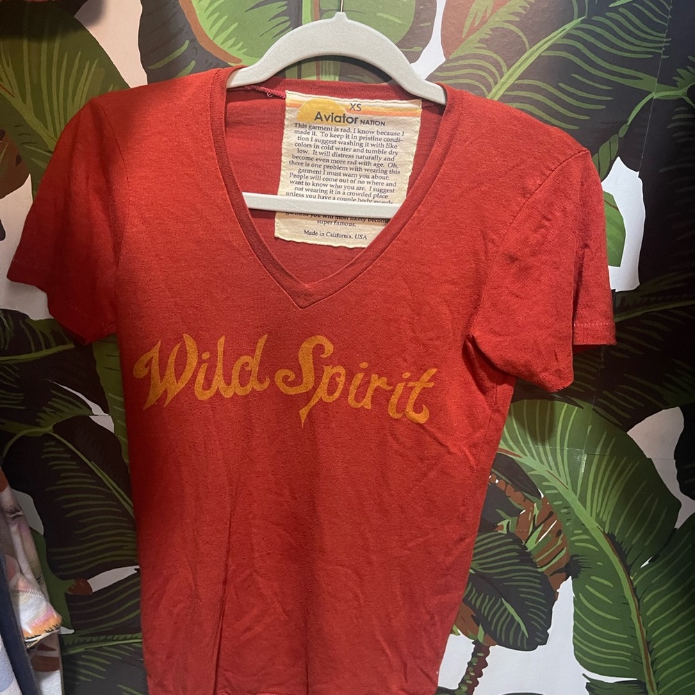 Aviator Nation women’s Wild Spirit vneck tee
